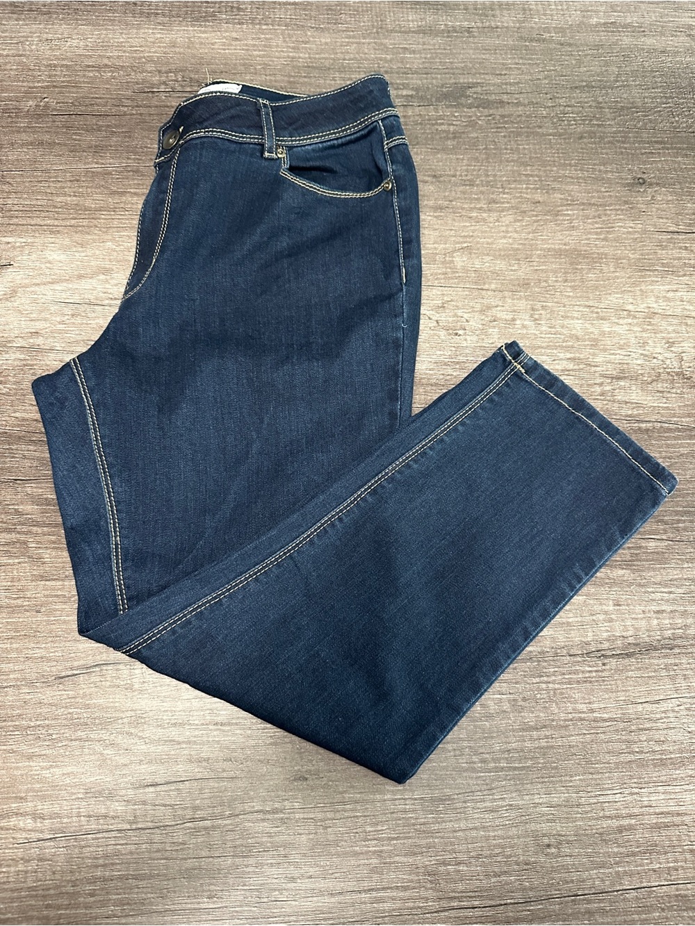 Denim Women's Contemporary Straight
Leg Jeans Size 10 Navy Blue